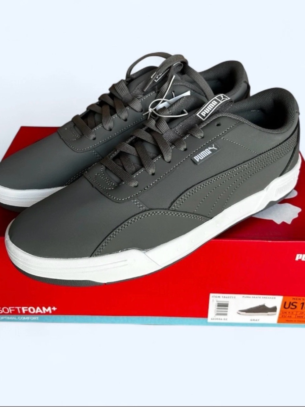 Puma SoftFoam+ Men's size 10.5 Charcoal/Gray Low-Top NEW Sneakers